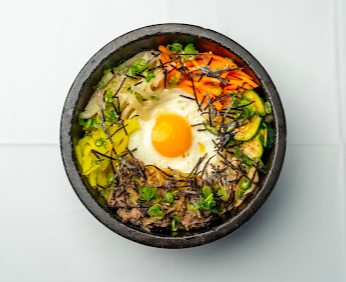 Perilla Korean Fare signature dishes Korean Meal Plate
Bulgogi Rice Bowl
Bibimbop